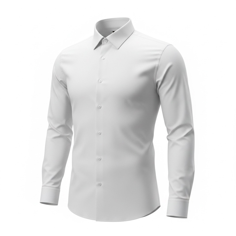 Van Huesen Men’s White Dress Shirt - Classic Long Sleeve NWT